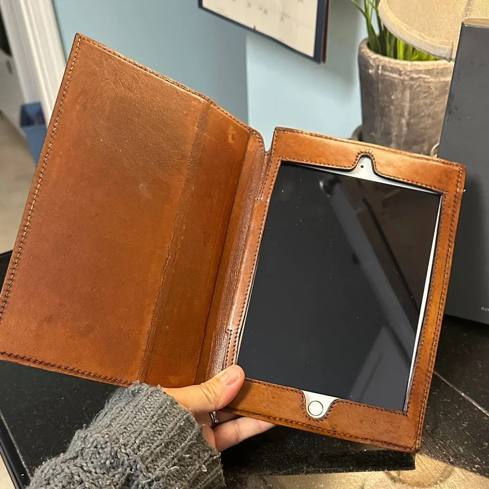 Restoration Hardware Brown Leather iPad Mini Cover